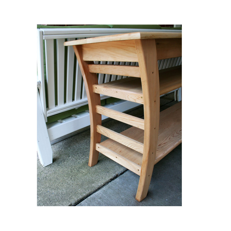 Square Cedar Outdoor Buffet & Console Table , in. W 20'' in. D, 20" W x 58" L x 31" H