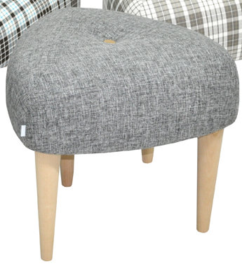 Solid + Manufactured Wood Accent Stool, Grey
