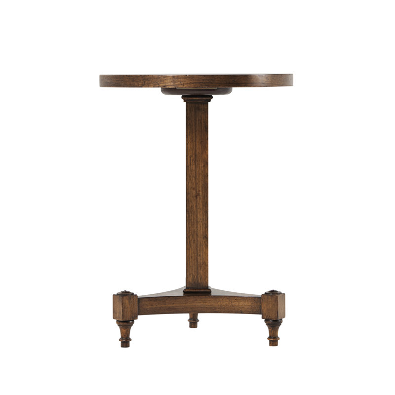 Avesta Round Wood & Metal Accent Table with Storage