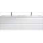 Meuble-lavabo mural 72 po avec lavabo 72 po, lavabo mural moderne avec lavabo en résine et 4 tiroirs à fermeture en douceur, blanc brillant 24V11-72GW