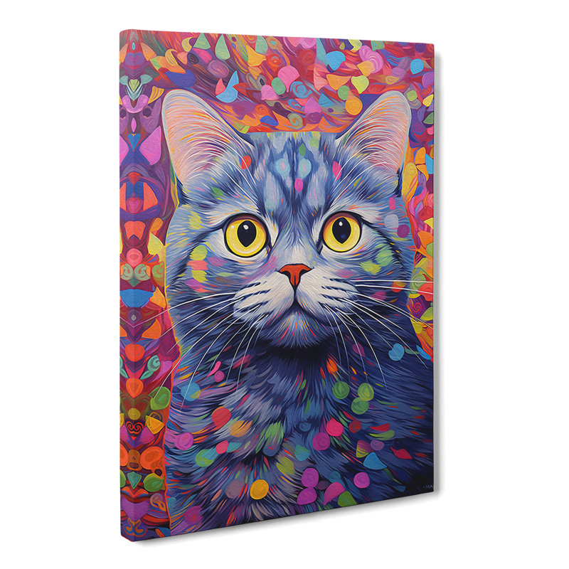 Cat Orphism - Wrapped Canvas, 50cm H x 35cm W x 3cm D