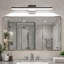 Applique murale moderne chromée de 24 po avec barre DEL intégrée à intensité variable pour salle de bain-2006774379-2011523636