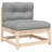 Pettus 27.6" Wide Pine Square Patio Sectional Set with Cushions