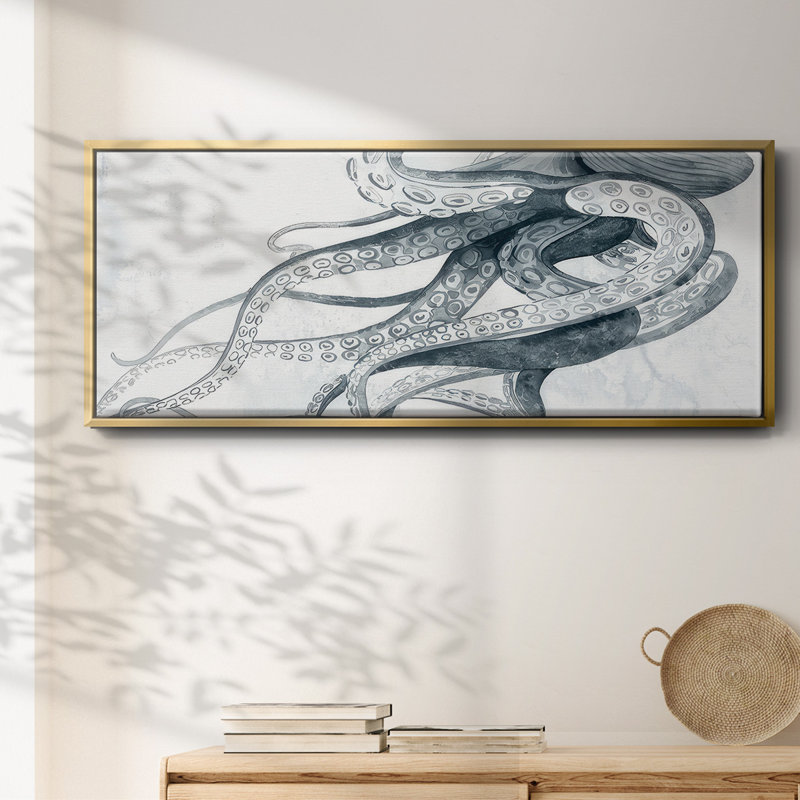 Octoipi II- Framed Canvas, 20" H x 50" W