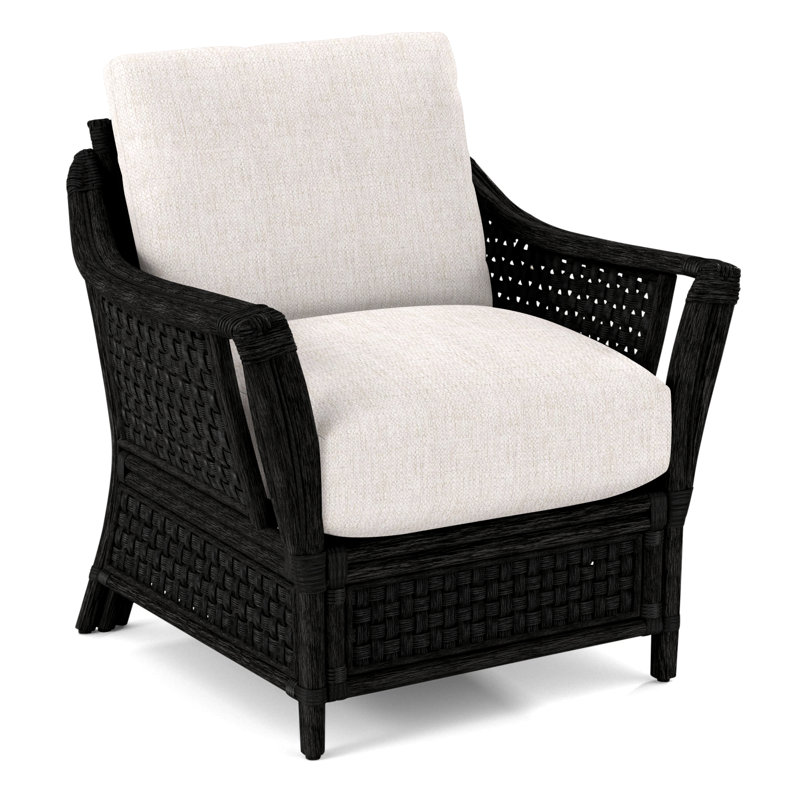 Boca Armchair, Brown Geometric, 0456-33, Antique Black