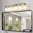 6- Bathroom Vanity , Golden, Frosted Glass Shades, Modern Wall Mounted Design Golden Glass, Fixture For Bath-1927503698-1927503697