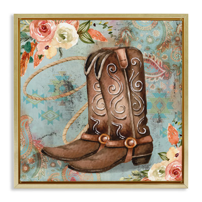 Cowboy Boots Western Paisley Florals