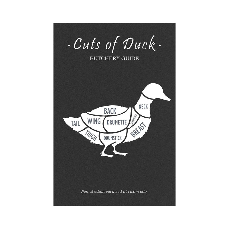 Butchery Duck 1 Piece Wall Art on Canvas, 66.04cm H x 45.72cm W x 1.91cm D, Wrapped Canvas