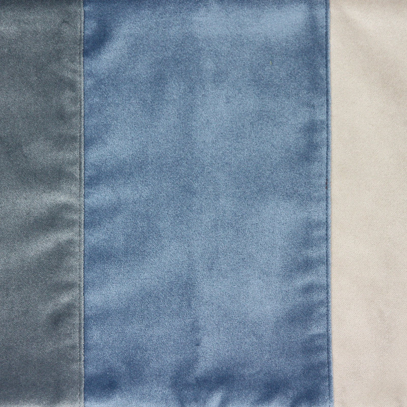 Epicurus Patchwork Rectangular Cushion, 30 x 50cm, Grey/Petrol Blue