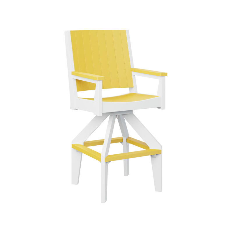 Fauteuil pivotant berlinois Berlin, 28.5", Jaune soleil levant