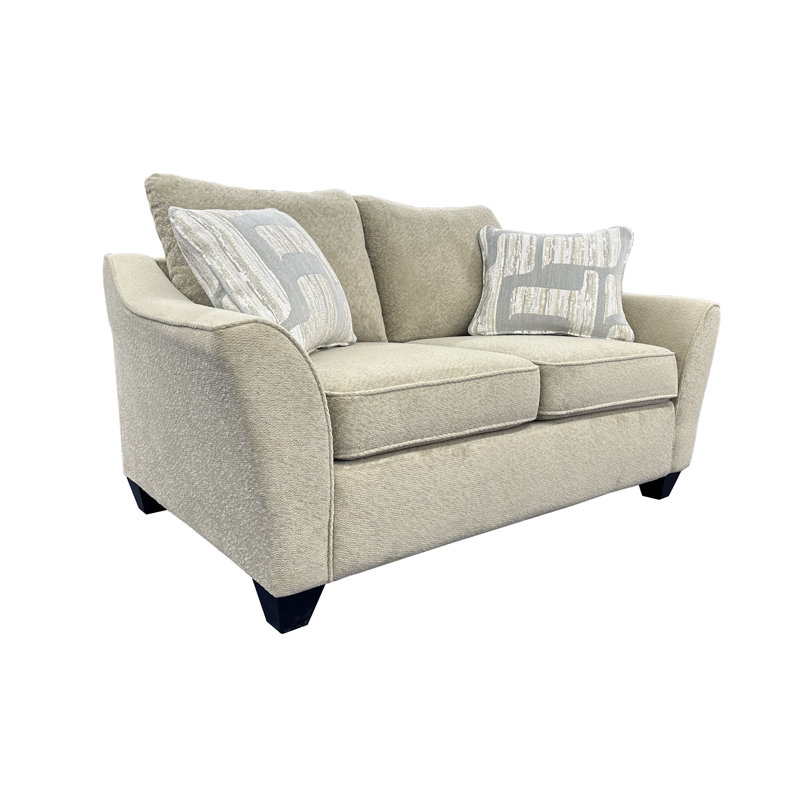 Causeuse Columbia en microfibre, crème