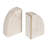 2-Piece Marble Bookends With Brass Inlay