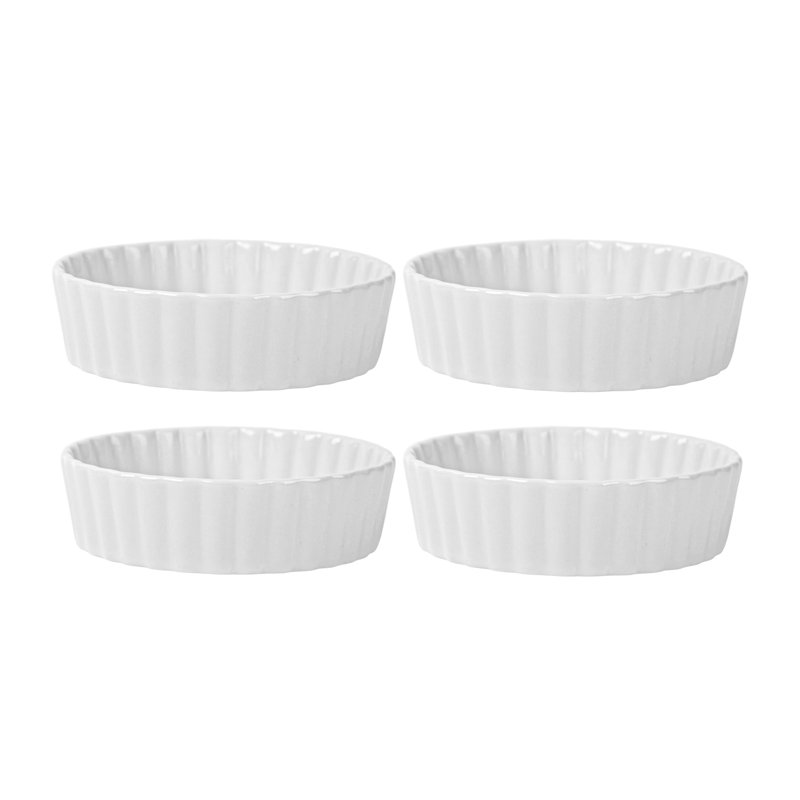 Home Essentials And Beyond Round Ceramic 4 Piece Baker Bakeware Set