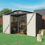9 ft. W x 7.8 ft. D Metal Storage Shed-1519112323