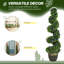 115cm Faux Lavender Plant in Cement Pot