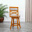 Tabouret pivotant à hauteur de comptoir - siège en tissu beige-1363391408