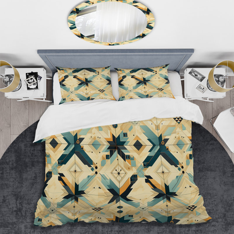 Ensemble de housse de couette Rachmiel, Housse de couette pour très grand lit et 2 très
