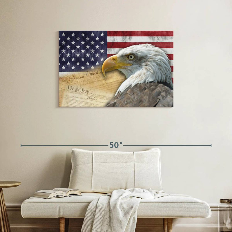 American National Eagle, 24" H x 36" W