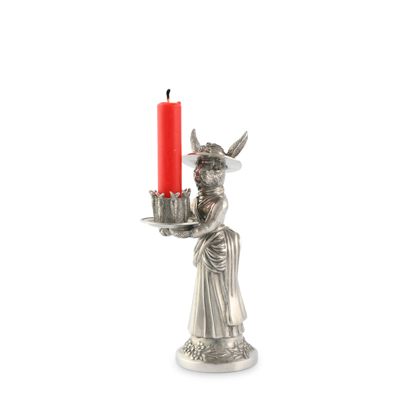 8'' H Pewter Tabletop Candlestick