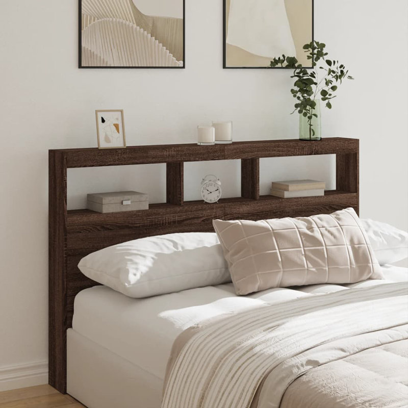 Cedria Headboard, Brown Oak, Kingsize - 160 x 200 cm