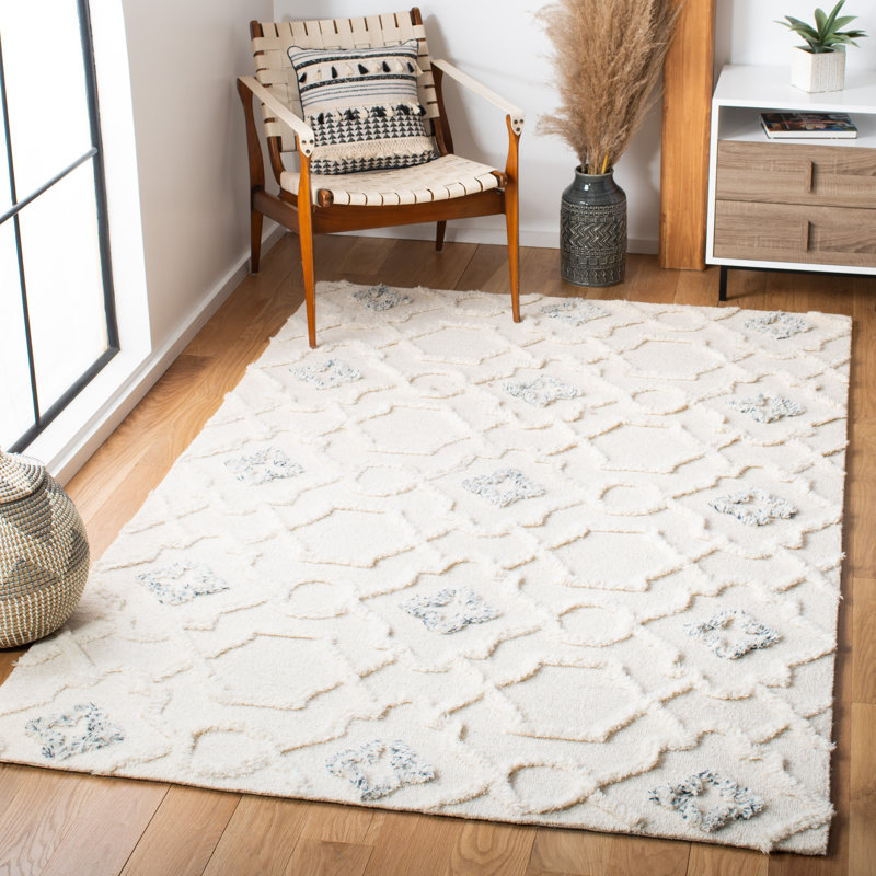 Brumbaugh Hand Tufted Wool Geometric Rug, Rectangle 8' x 10'