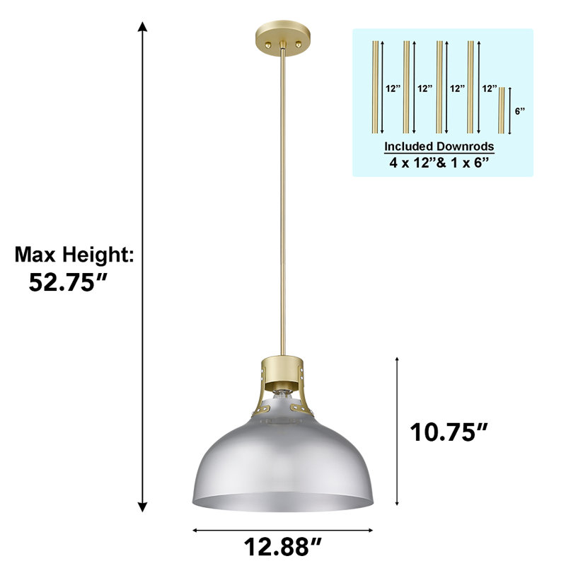 Anicet 1 - Light Single Pendant, Silver