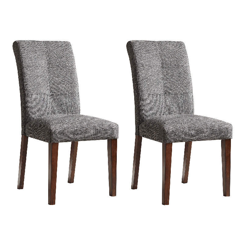 Chaise d'appoint rembourrée en tissu Gursharon, Gris foncé