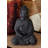 Ceramic Meditating Buddha Decorative Sculpture with Engraved Carvings and Relief Detailing-810678708-810678706