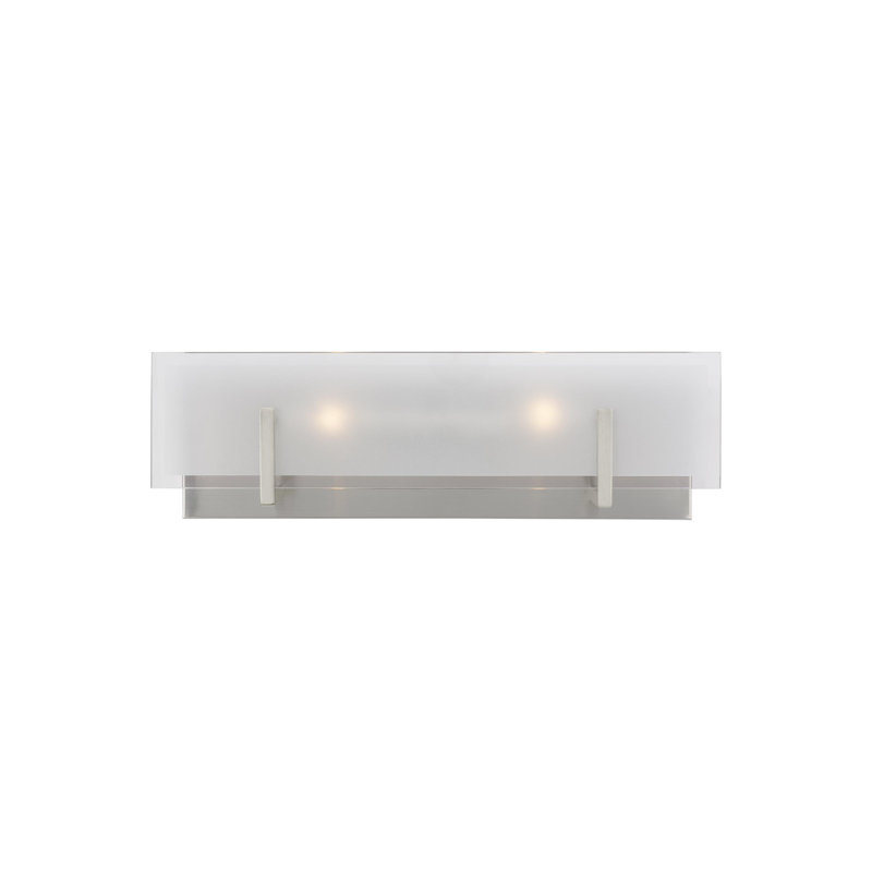 Syll Two Light Wall / Bath from Visual Comfort Studio, No Bulb Included, Brushed Nickel, 2-Light