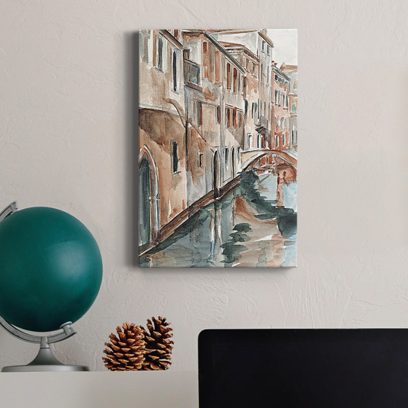 Impression sur toile tendue de l'UA CH, "Venetian Watercolor Study II", H 36 po x l 24 po x P 1 po
