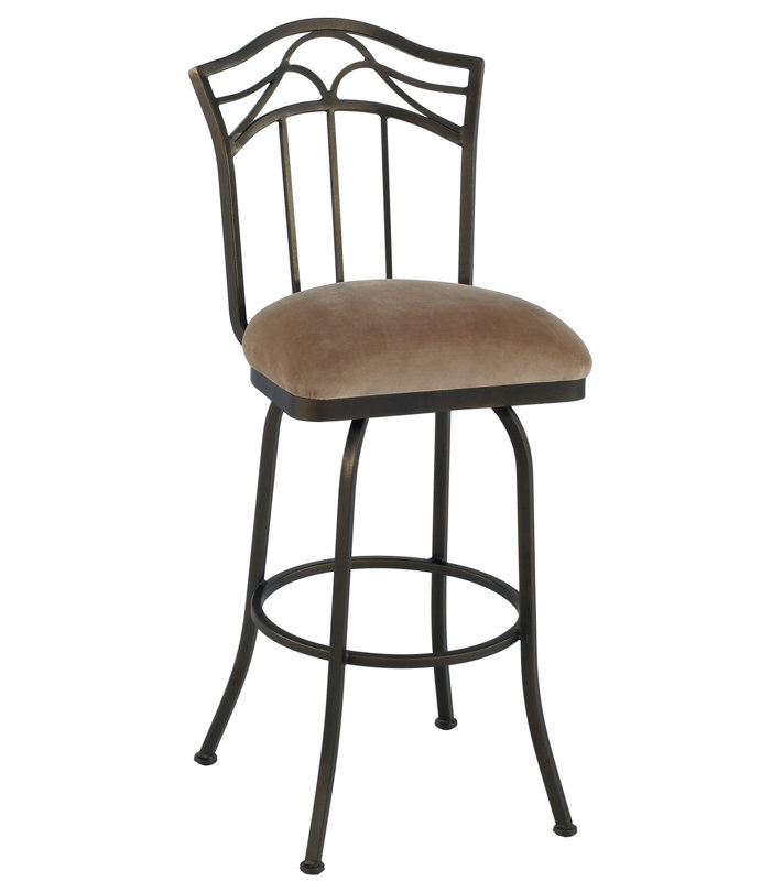 Swivel Upholstered Counter Stool, Ford Black, Sun Bronze, Counter Stool (26" Seat Height)