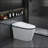 Luxury Smart Toilet With Bidet Seat Built-In, Intelligent Toilet Auto Open/Close Seat, Foot Sensor, LED Display,Night Light, Warm Water & Dryer,White