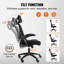 Chaise de bureau ergonomique avec repose-tête Saiden