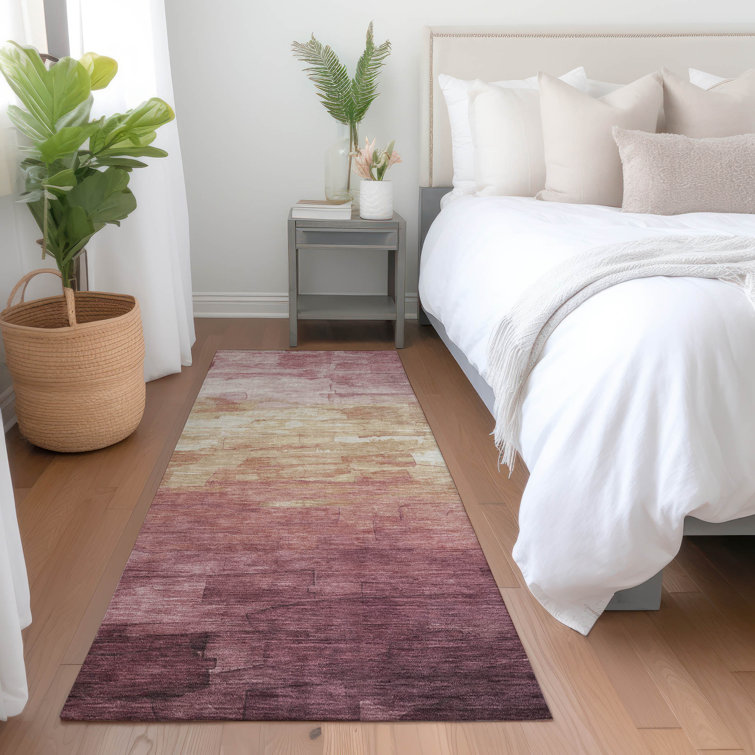 Machine Washable Indoor/Outdoor Claudian ACN1470 Mauve Rug