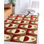 Tapis rouge à motif abstrait Jep