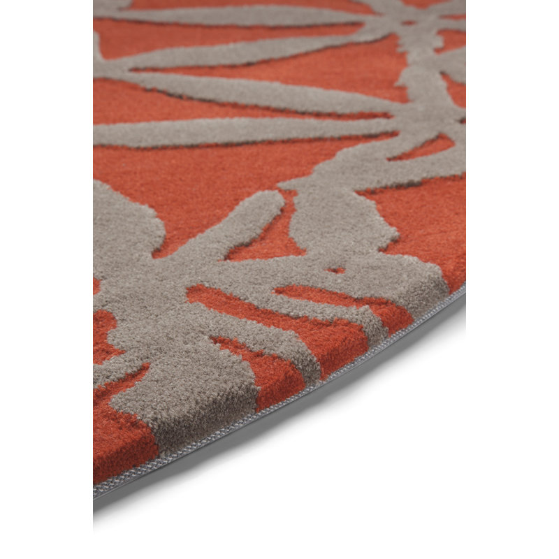 Oriental Geometric Hand Woven Area Rug, Round 150cm