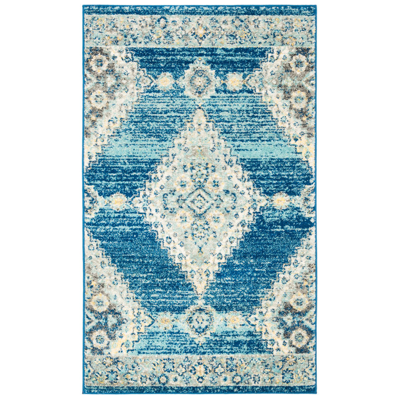 Christa Navy/Cream Rug, Rectangle 3' x 5'