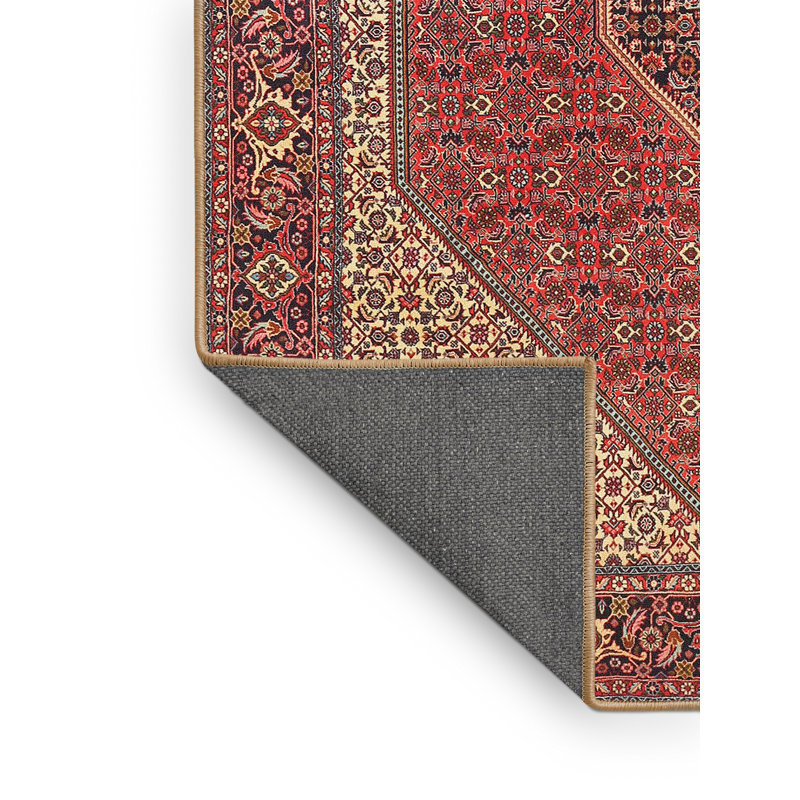 Tapis traditionnel rouge / beige, Rectangle 7 pi x 10 pi