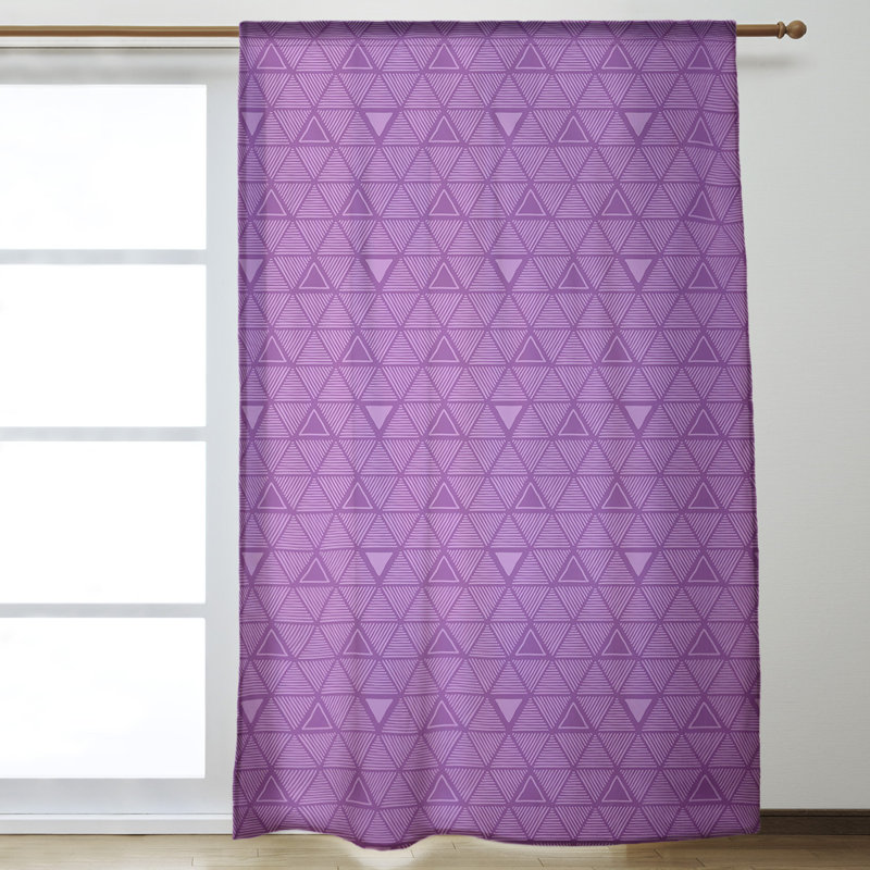 Jordao Room Darkening Curtain Single Panel, Violet