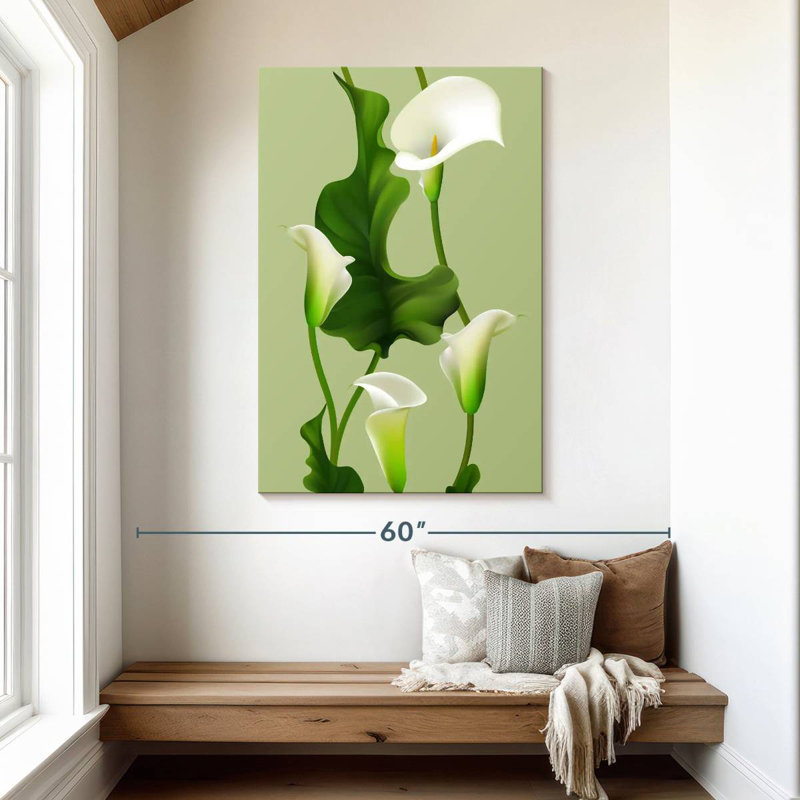 Harnek White Calla Lily, 48" H x 32" W