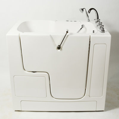 52'' x 30'' Walk-in Whirlpool Fiberglass Bathtub with Faucet