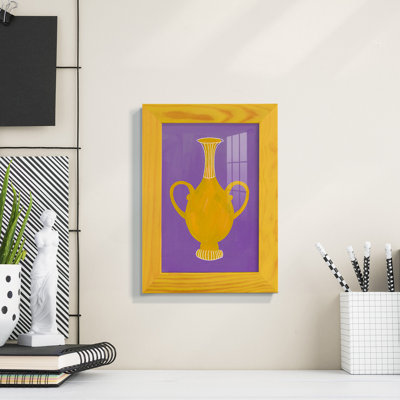 Vase néon Bethzy II encadré sur papier