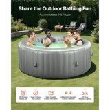 Inflatable Hot Tub 2 to 4 Person 70.9 x 26in Round Portable Outdoor Spa 110 Jets