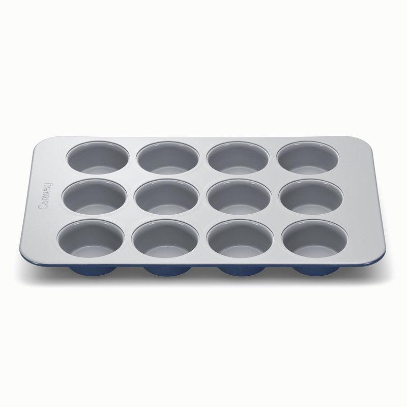 Caraway 12 Cup Nonstick Ceramic Muffin Pan, Navy, Navy