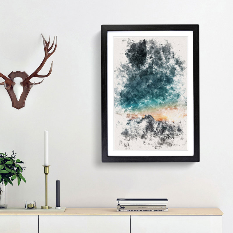 Stars Above California - Picture Frame Graphic Art Print, Black Framed, 45cm H x 33cm W x 2cm D
