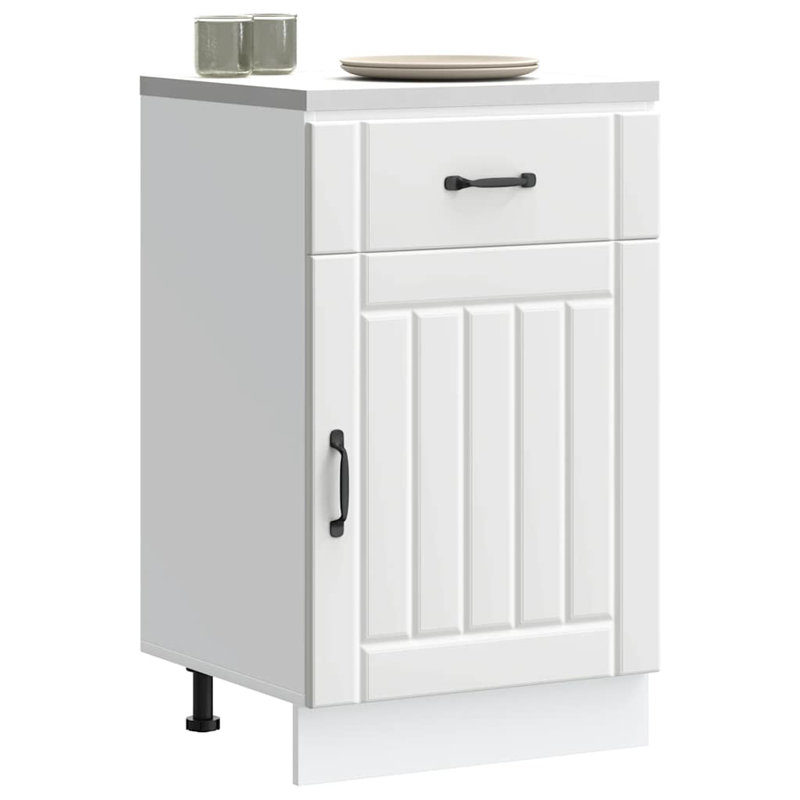 Kitchen Base Cabinet Lucca Engineered Wood, White