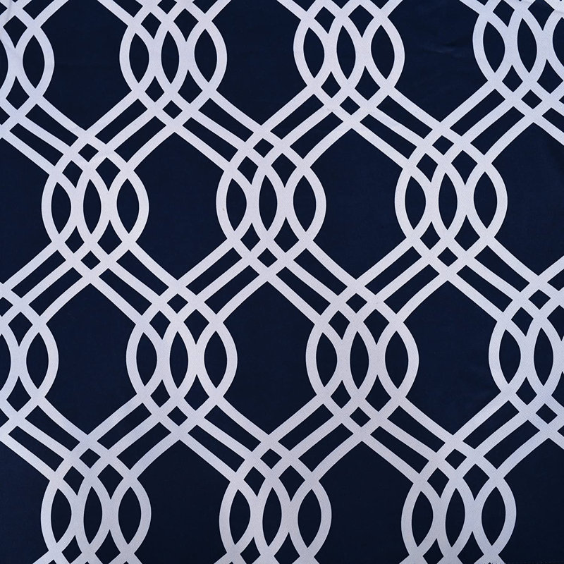 Paire de rideaux obscurcissant 100% polyester Écosse, L 52 po x L 108 po, Marine