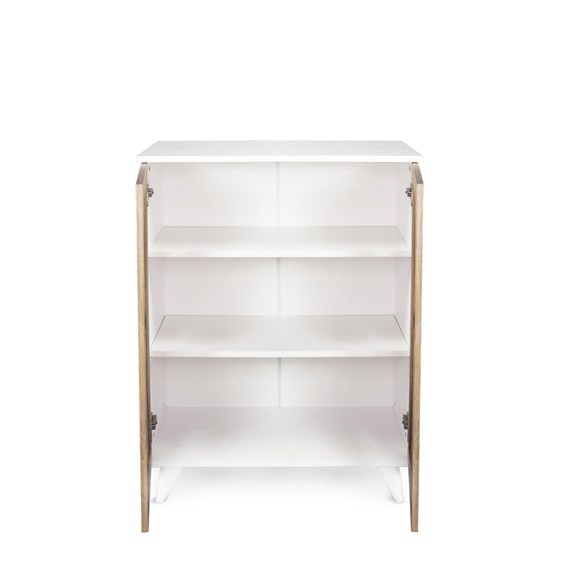 Élégant range-chaussures crème - Matériau en bois, rangement pratique dans amplement d'espace pour les chaussures