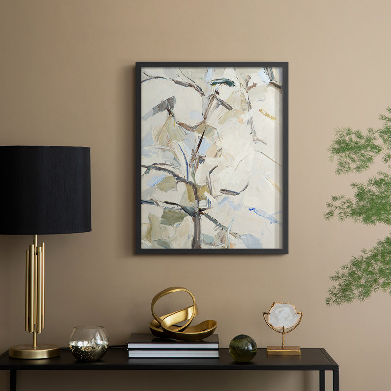 Gallery The Pear Tree, reproduction d'art encadrée - bois massif, H 15 po x l 12 po, Noir, noir, noir, noir