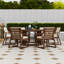 Ensemble de table de salle à manger de patio avec 6 chaises et coussins amovibles-769859843
